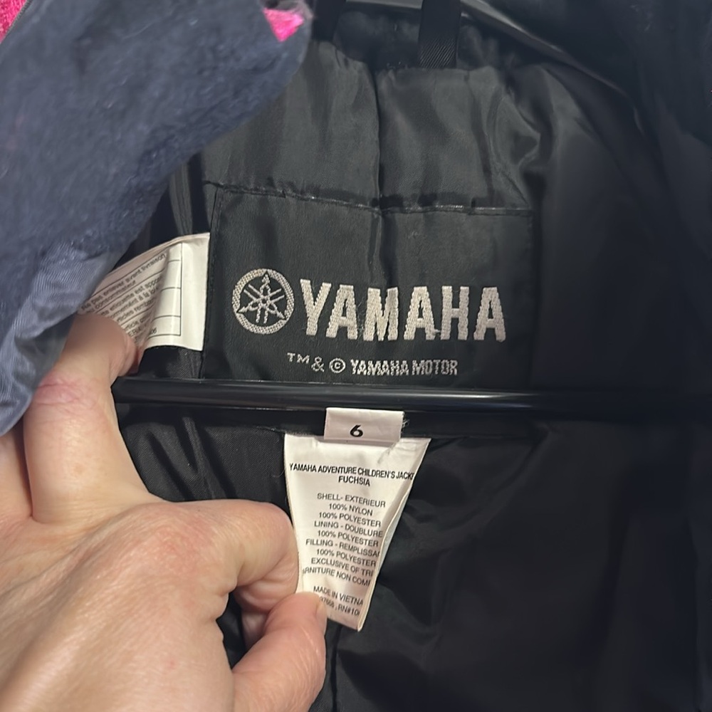 Yamaha Youth Adventure Hooded Jacket Size 6 Pink Black - Picture 4 of 8